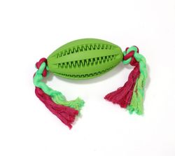 Pet Rubber Toy Kindar Tand Rengøring Fodbold Stor Hund Legetøj Utæt Ball grøn