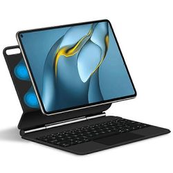 Huawei MatePad Pro 10.8 (2021) magneettinen kelluva Bluetooth-näppäimistö + nahkainen tablettikotelo