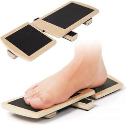 Yhden jalan tasapainolauta nilkan vahvistaja harjoittelija nyrjähtänyt liukumaton puu wobl-lauta fysioterapian asennon korjaaja