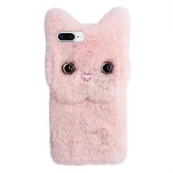 unbrand Pehmo Kissan Puhelimen Kansi Karvainen Puhelimen Suojakotelo Yhteensopiva iPhone 7/8 Plus SZRH AG kanssa