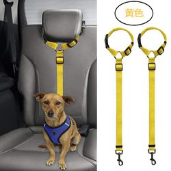 2pcs justerbar hundesele, velegnet til daglig brug amarelo