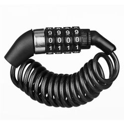 Mini Hjelm Lås Anti-tyveri 4-cifret Password Cykel Låse For Scooter Motorcykel Portable Mtb Road Bike Cable Lock
