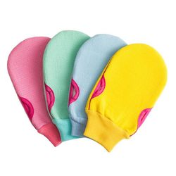 Bløde badehandsker eksfolierende Scrubber skummende bruser handsker Body Hudpleje Rengøring Badeværelse Tilbehør Tools Pink