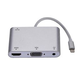 Coosilo Lightning til Hdmi Vga Digital Av tv-adapter kabel 1080p HDTV Audio Hub til Iphon
