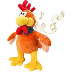 15 tuuman musiikillinen Squawking Chicken Toy Singing Heiluva Kukko Elektroninen interaktiivinen pehmolelu Sähköinen pehmolelu Zekai