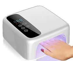 Linkrunning 72w trådløs LED Uv neglelampe Tinor Rechargebale Hvid 21*21*9cm