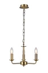 Inspired Lighting Banyan 3 Light Multi Arm Loft Vedhæng uden skygge, c, w 2m Chain, E14 Antikke Messing