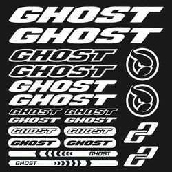 auton tarrat luovuus polkupyörän runko GHOST maantiepyörälle maastopyörä maasto MTB BMX pyöräilyteline vinyylitarra koristetarvikkeet, 36CM valkoinen