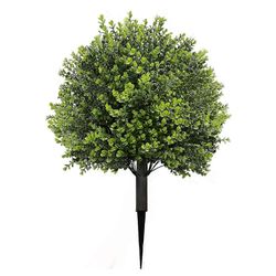Keinotekoinen topiary puksipuupallopuu, 23,6 tuuman UV-kestävä keinotekoinen pensas sisä- ja ulkosisustukseen