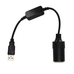 USB 5V til 12V sigarettenner stikkontakt bil kvinnelig omformer for bil dataopptaker