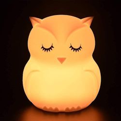 Pöllö yövalo lapsille ladattava vauva silikoni yövalo