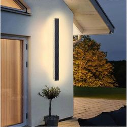 Lange Wandleuchte Villa Wandleuchte Schwarze Wandleuchte Wasserdicht IP65 alumiiniakryyli Auen LED Wandleuchte fr Grten, Terrassen,Schlafzimmer Wohnzi