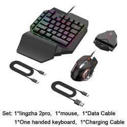 Lingzha 2Pro Pubg -ohjain Mobiili peliohjain Bluetooth-yhteensopiva yhteys näppäimistö hiiri Pubg Gaming Converter Androidille Lingzha2pro set
