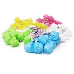 Sofirn Plastic Tandkasse 10 stykker / parti med reb for at beskytte opbevaring Mælk Tandkasse Gave Dental Tandkasse