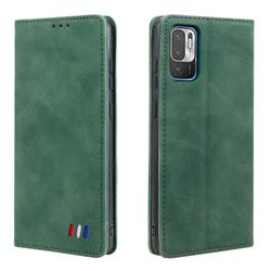 Etui til Xiaomi Redmi Note 10 5g Cover Magnetisk lukning Tegnebog Bog Flip Folio Stand View Læder cover Stødsikker - Grøn