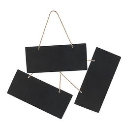 Riippuva liitutaulu Kyltti Viesti Muistitaulu Kahvila Näyttely Uudelleenkäytettävä kirjoitustaulu 1 sarja Musta 18.00X8.00X0.30CM