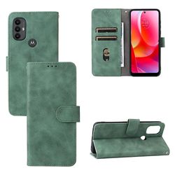 Etui til Motorola Moto G Power 2022 Cover Premium læder med kortholder Flip Folio magnetisk etui Etui Coque - Sort Grøn