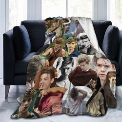 Thomas Brodie Sangster Blanket erittäin pehmeä flanellihuopa 3D-tulostus pörröinen muhkea huopa vuodevaatteet sisustus heittää huopa olohuoneeseen ...