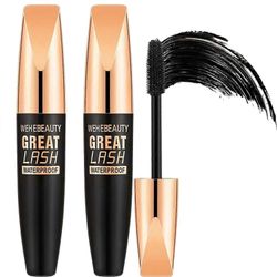 Heyone Wehebeauty Great Lash vedenpitävä | 4D vedenpitävä silkkikuitu paksu pidentävä ripsiväri | Luonnollinen paakkuuntumaton ripsiväri | Kestää k...
