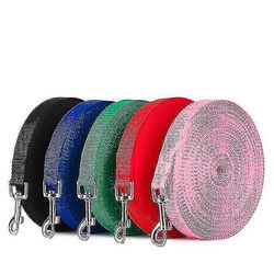 50 metrin ulkopaikannushihna suurille koirille Ruohonvihreä 30m*2cm