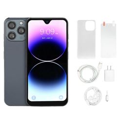 I14 Pro Max 6.7" 5G Älypuhelin - 8 Gt RAM-muistia, 256 Gt tallennustilaa, 32 megapikselin kamera, Android 12, lukitsematon