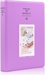 128 Lommer Mini Fotoalbum til Fujifilm Instax Mini 7s 8 8+ 9 25 26 50s 70 90 Instant Camera & Name Card Lavendel