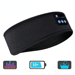 Zch Bluetooth Sleep Headset Trådløst musikheadset Øjenmaske Black Headband