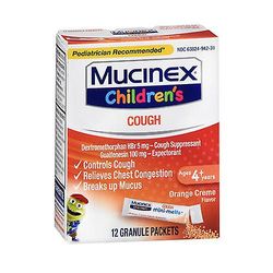 Mucinex Childrens Cough Mini-Melts paketit, Orange Creme 12 kpl
