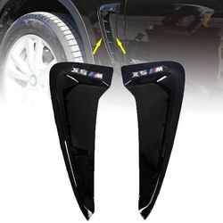 2stk Front Side Wing Fender Air Guide Vent Grill Grille Hul Emblem Trim Cover til Bmw X5 M F15 F85