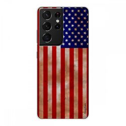 Crazy Kase Skrog til Samsung Galaxy S21 Ultra 5g i Silikone Soft 1 Mm, USA Flag