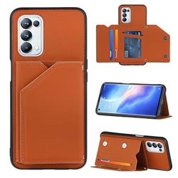 Gangxun Sag For Oppo A93 5g Vintage Cuir Cover Læderetui Kofanger - Marron