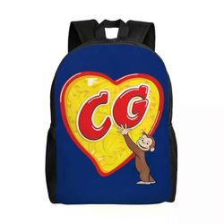 Reppu 301Hs Utelias George on kaikki sydän reput naisille miehille koululaisille kirjalaukku sopii kannettavalle tietokoneelle apina TV-sarjan lauk...