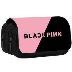 Lasten penaali, suuren kapasiteetin anime-penaali, jossa 2 lokeroa, musta muodikas muotoilu opiskelijoille