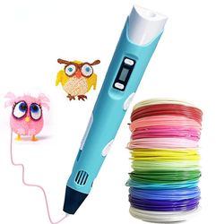 3d-udskrivningspen 3d Pen Oled-skærm med Pla-filamenter 3d-tegneprinter til børn Kreativ designtegning US