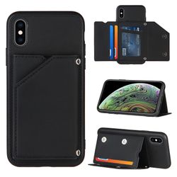 Gangxun Sag Til Iphone X/ xs Vintage Cuir Cover Læderetui Kofanger - Rouge