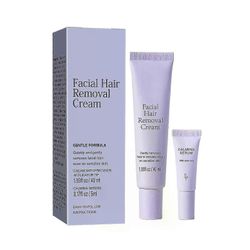 unbrand Kasvojen karvanpoistovoide + rauhoittava seerumi, karvanpoistovoide herkälle iholle, rauhoittava hellävarainen koostumus, pitkäkestoiset tu...