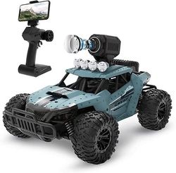 Qilk 2.4g sähköinen kaukosäädin nopea kilpa-auto kameralla 720p hd wifi fpv 1:16 radio kaukosäädin kiipeily off-road buggy truck lelut sininen 7 Ha...