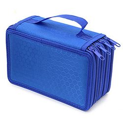 Varychmoo 4 Lag Pen Opbevaring Box Taske Student stor kapacitet Pencil Case Organizer Blå