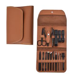 Manicure Pedicure Tools Professional Nail Clipper Saks Kit rustfrit stål Foot Care Cutter File Callus Remover Pusher
