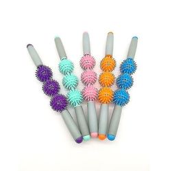 Mikasa Ryg og hals Massagermassage Stick Hedgehog Ball Relax Muscle Fitness Exercise Roller Yoga blå