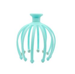 Coosilo Blæksprutte Hovedbund Massager, stål Ball Head Massage Afslapning 12 Finger Massage Roller For Head blå
