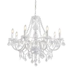 Endon Collection Lighting Clarence 8 Lys lysekrone Akryl &Krom Finish, E14