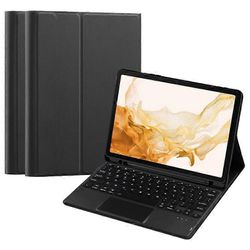 Samsung Galaxy Tab S8+ / S7+ PU nahkajalustan suojakansi + irrotettava näppäimistö Pen Sl: llä