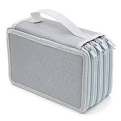 Varychmoo 4 Lag Pen Opbevaring Box Taske Student stor kapacitet Pencil Case Organizer Grå
