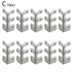 10 kpl Skiffers-potkulaudan kulmasuojat, jalkalistan kulmasuojat, messinkisuojat Hopeanhohtoinen