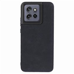 Yhteensopiva Motorola Edge 50 Neo 5G -kotelon kanssa Retro nahkapinnoitettu PC+TPU-puhelimen kansi Musta