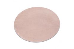 RugsX Moderne vasketæppe POSH cirkel lurvet, plys, tyk skridsikker rødme pink circle 80 cm