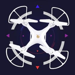 Rc Quadcopter Fly Drone Legetøj 2.4gh fjernbetjening m / led-lys til begyndere