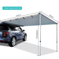 Bicaco Söndag infällbar 8.2'x10' bil sida Suv markis med 6.5l x8.2w främre förlängningsvägg för bil camping 2x2m (2x2m)