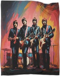 The Beatles Blanket Ultra-Soft Micro Fleece Blanket Pehmeä ja lämmin digitaalisesti painettu viltti Flanellihuopa Joulun syntymäpäivälahja-ASDF544 ...
